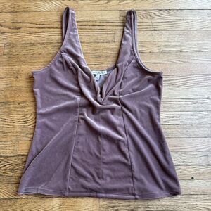 Express Velvet Tank Top Women’s XS Mauve Coquette Chic Going Out Fairy Festival